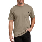 Dickie's Men's Heavyweight Crew Neck Short Sleeve Tee Big-tall,Desert Sand,X-Large Tall