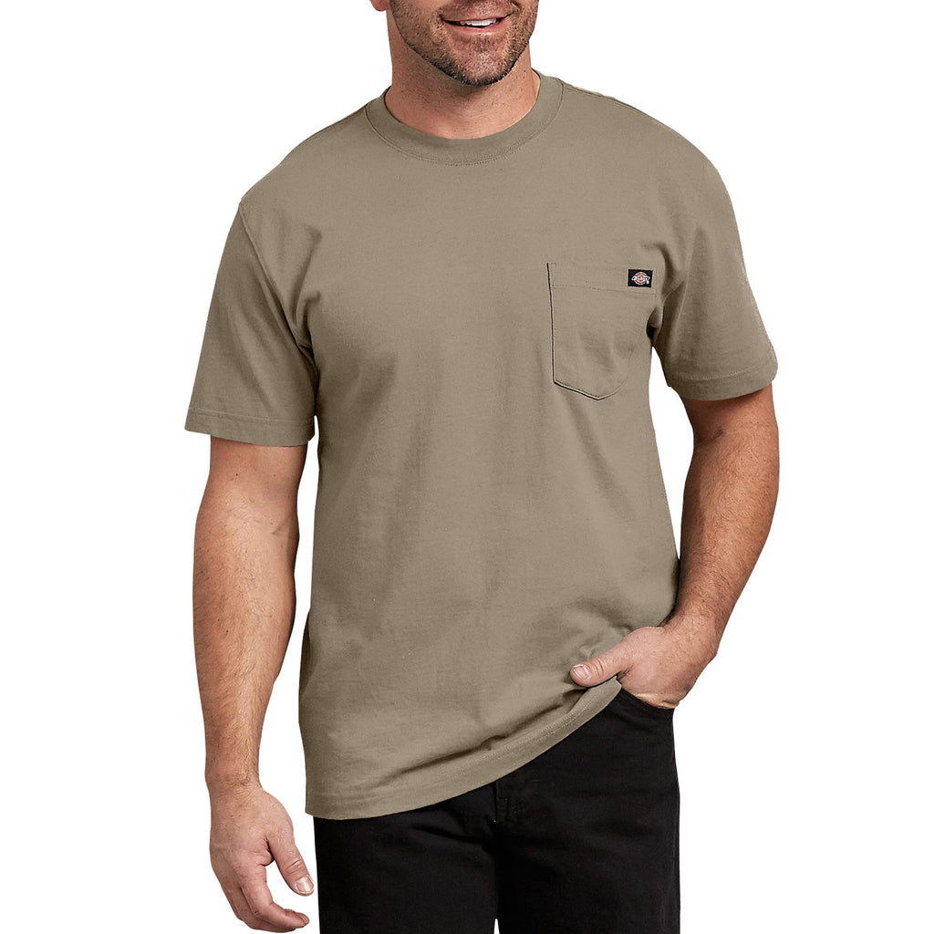 Dickie's Men's Heavyweight Crew Neck Short Sleeve Tee Big-tall,Desert Sand,3X-Large Tall
