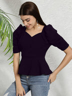 Tee Projekt Solid Stylish Casual Slim Fit Top & Tunic for Women & Girls| Trendy Western Tops for Women Stylish