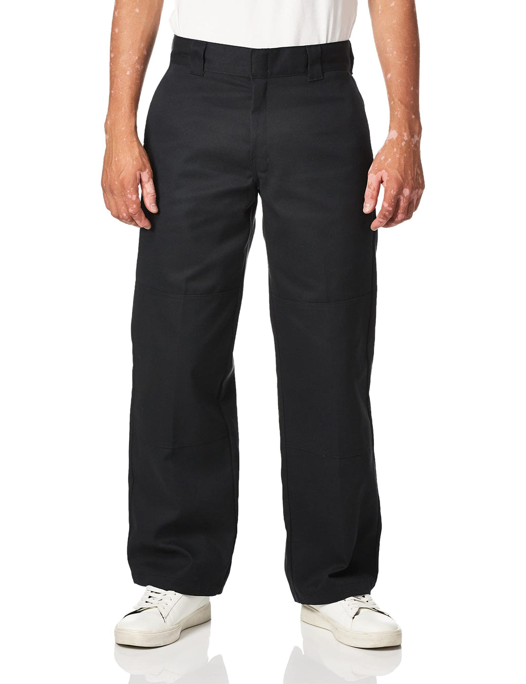 Dickies mens Flex Double Knee Work Loose Straight Fit Pants, Black, 42W x 30L US