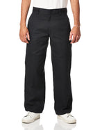 Dickies mens Flex Double Knee Work Loose Straight Fit Pants, Black, 42W x 30L US