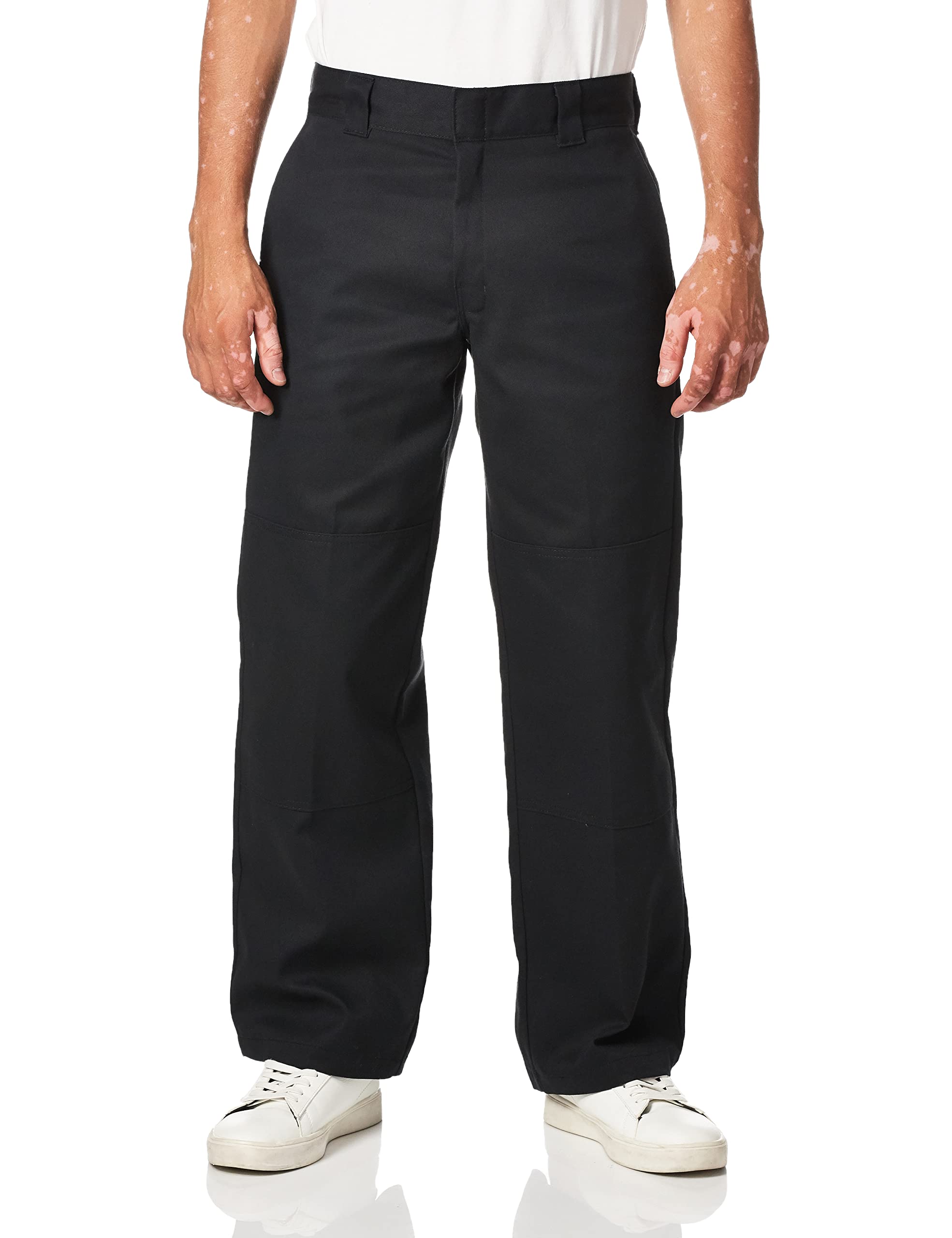 Dickies mens Flex Double Knee Work Loose Straight Fit Pants, Black, 42W x 30L US
