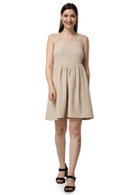 Popwings Casual Self Design Crush Dress For Women || Sleeveless Summer Dress For Women || Latest Stylish Knee-Length Women Dress