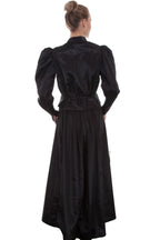 MOIRE TIE BACK BLOUSE