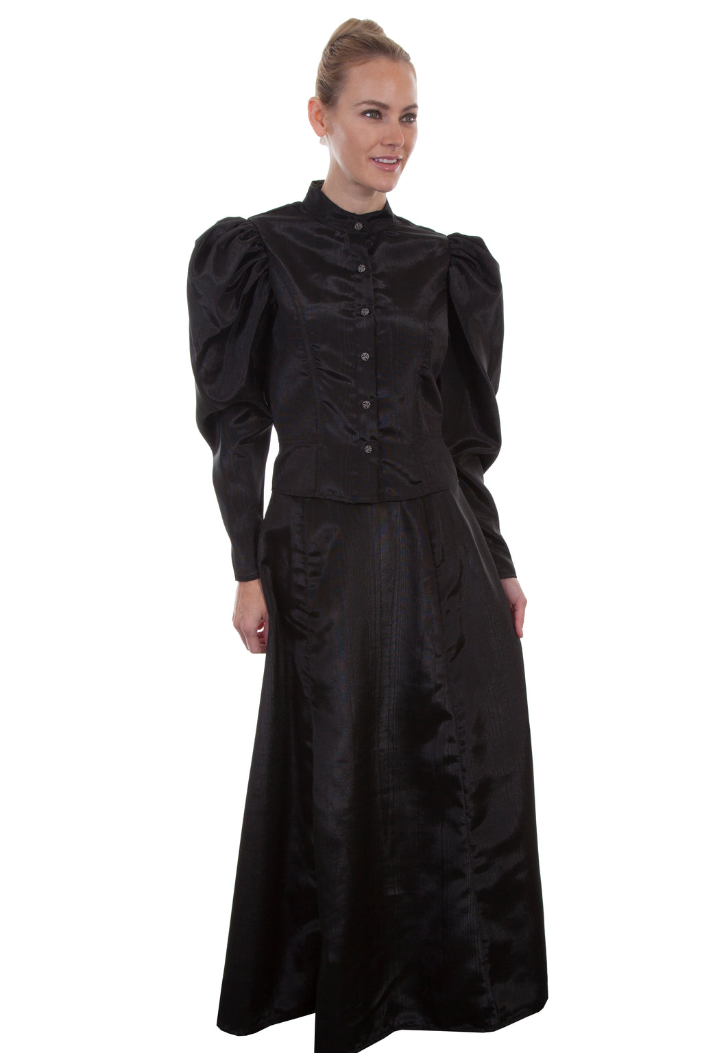 MOIRE TIE BACK BLOUSE