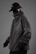 HiH33 Grey Utility Hoodie