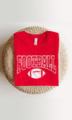 Distressed Football Graphic Tee T-Shirt
