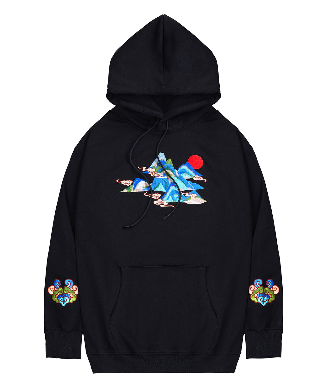 KH9232 Mountains Embroidery Hoodie