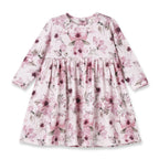 Watercolor Floral Girls Dress - Soft Bamboo Jersey