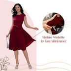 Womens Vintage Cocktail Dresses - Bridesmaid & Prom Dress - Burgundy
