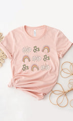 Lucky Dice Clover and Rainbow Graphic Tee T-Shirt