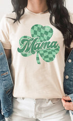 Checkered Mama Shamrock PLUS SIZE Graphic Tee