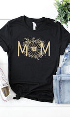 Boho Floral Mom Graphic Tee T-Shirt