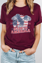 Retro Made In American 1776 Eagle Graphic Tee T-Shirt