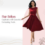 Womens Vintage Cocktail Dresses - Bridesmaid & Prom Dress - Burgundy