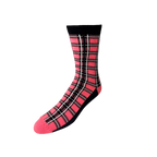 Pink, Black Plaid Bamboo Socks