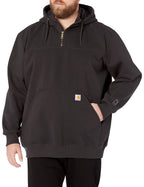Carhartt Men's Big Rain Defender Loose Fit Heavyweight Quarter-Zip Sweatshirt, Black, Large Tall
