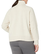 Under Armour womens Rival Fleece Half Zip, (783) Oatmeal Light Heather / / White, 1X