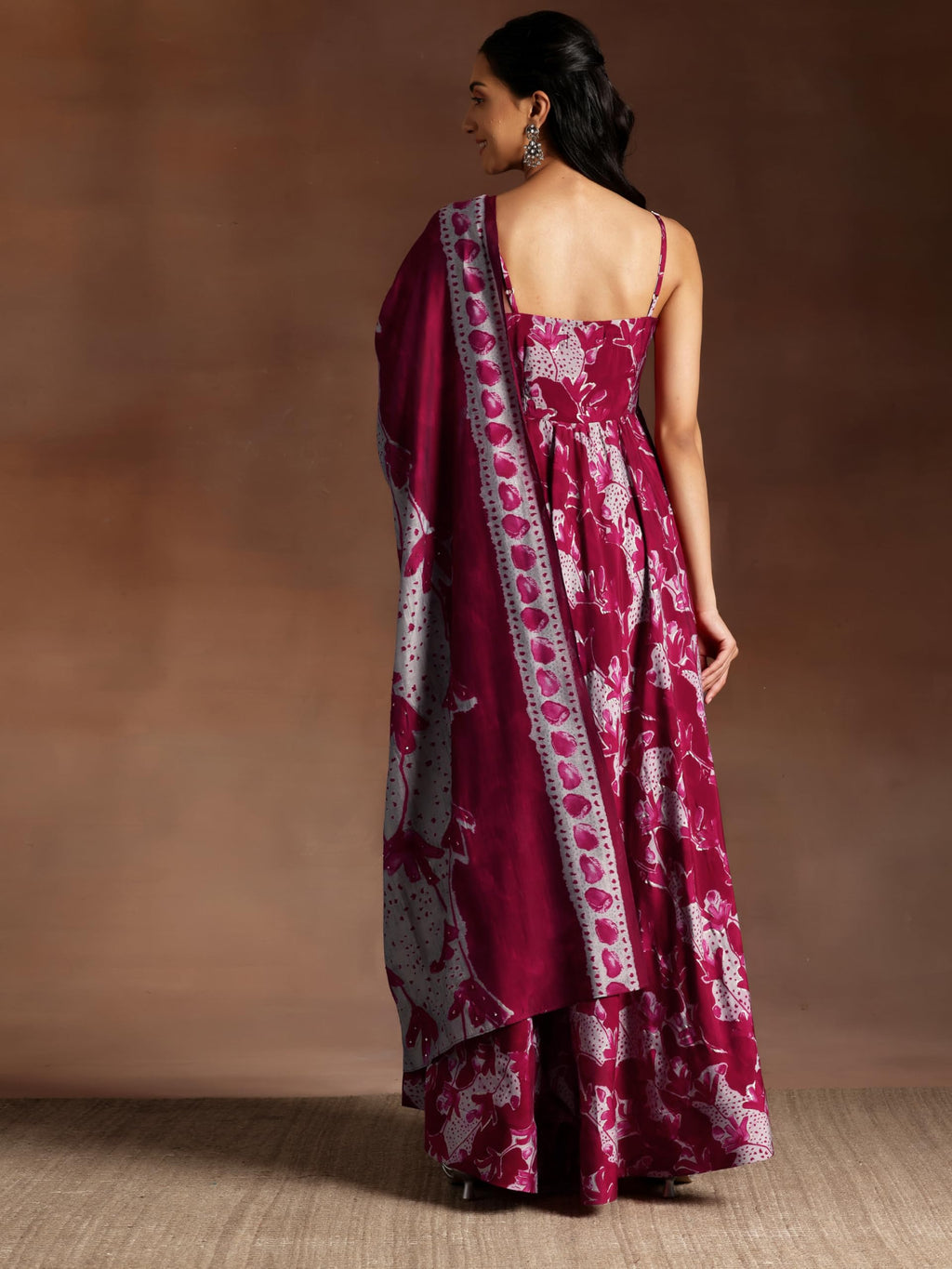 Libas WomenS Silk Blend Kurta Set (35846_Pink
