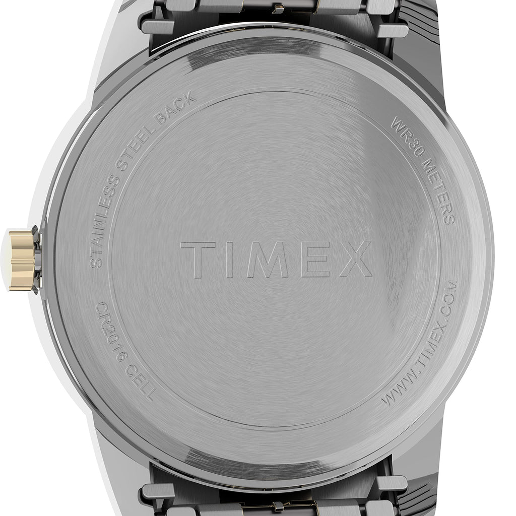 Timex Men's Easy Reader Bold 38mm Perfect Fit Watch - Two-Tone Case White Dial with Two-Tone Expansion Band