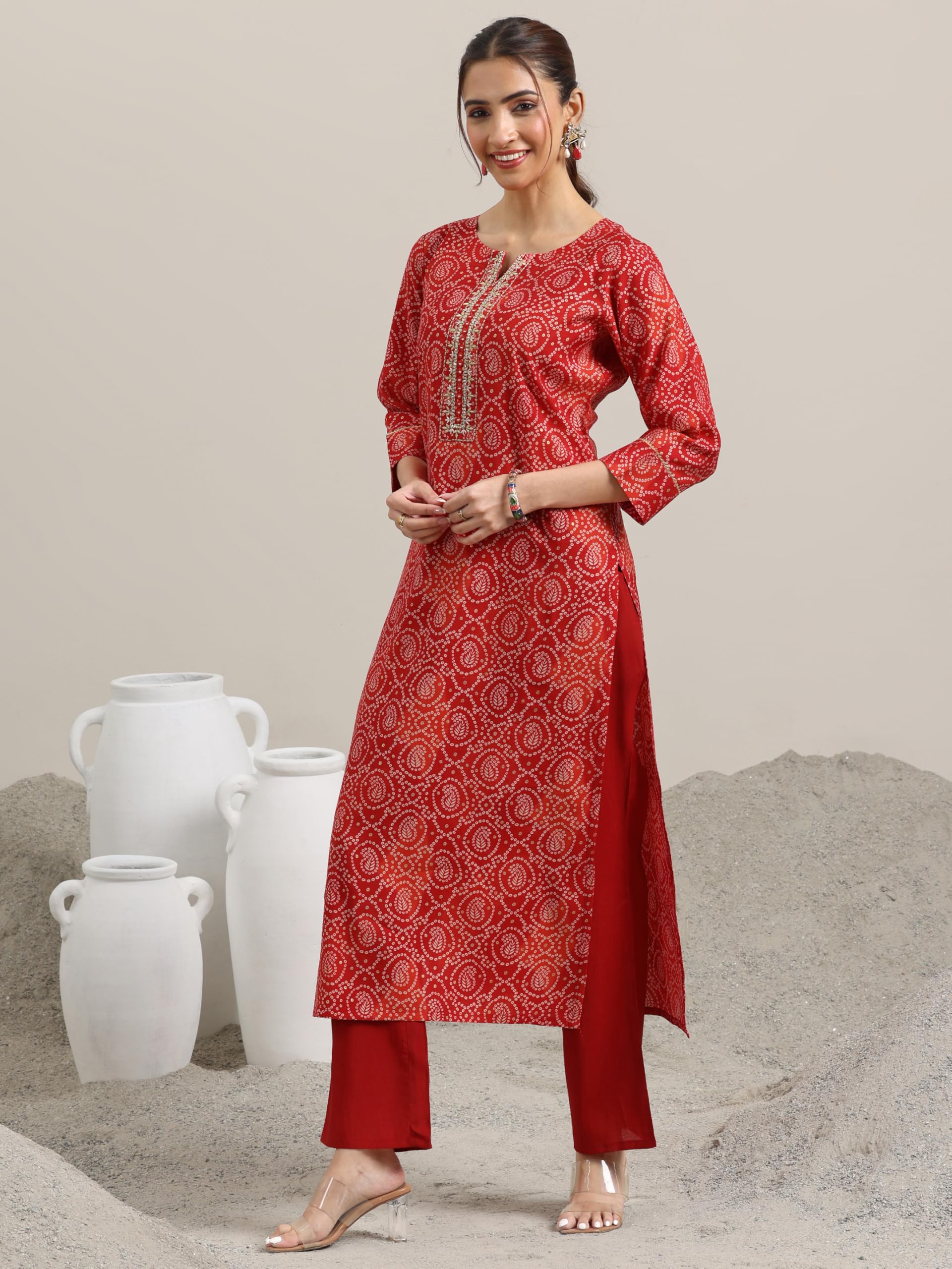 Libas WomenS Viscose Rayon Kurta Set (400269I