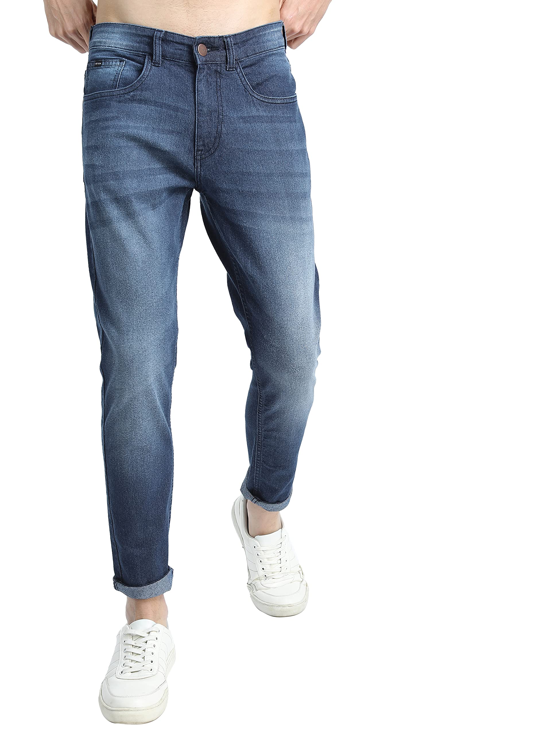 Ketch MenS Tapered Jeans (Khjn000224_Blue_36), Mid Rise