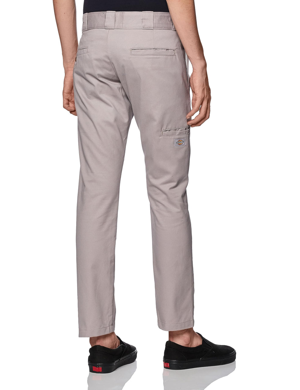 Cherokee mens Skinny Straight Double Knee work utility pants, Silver, 34W x 32L US