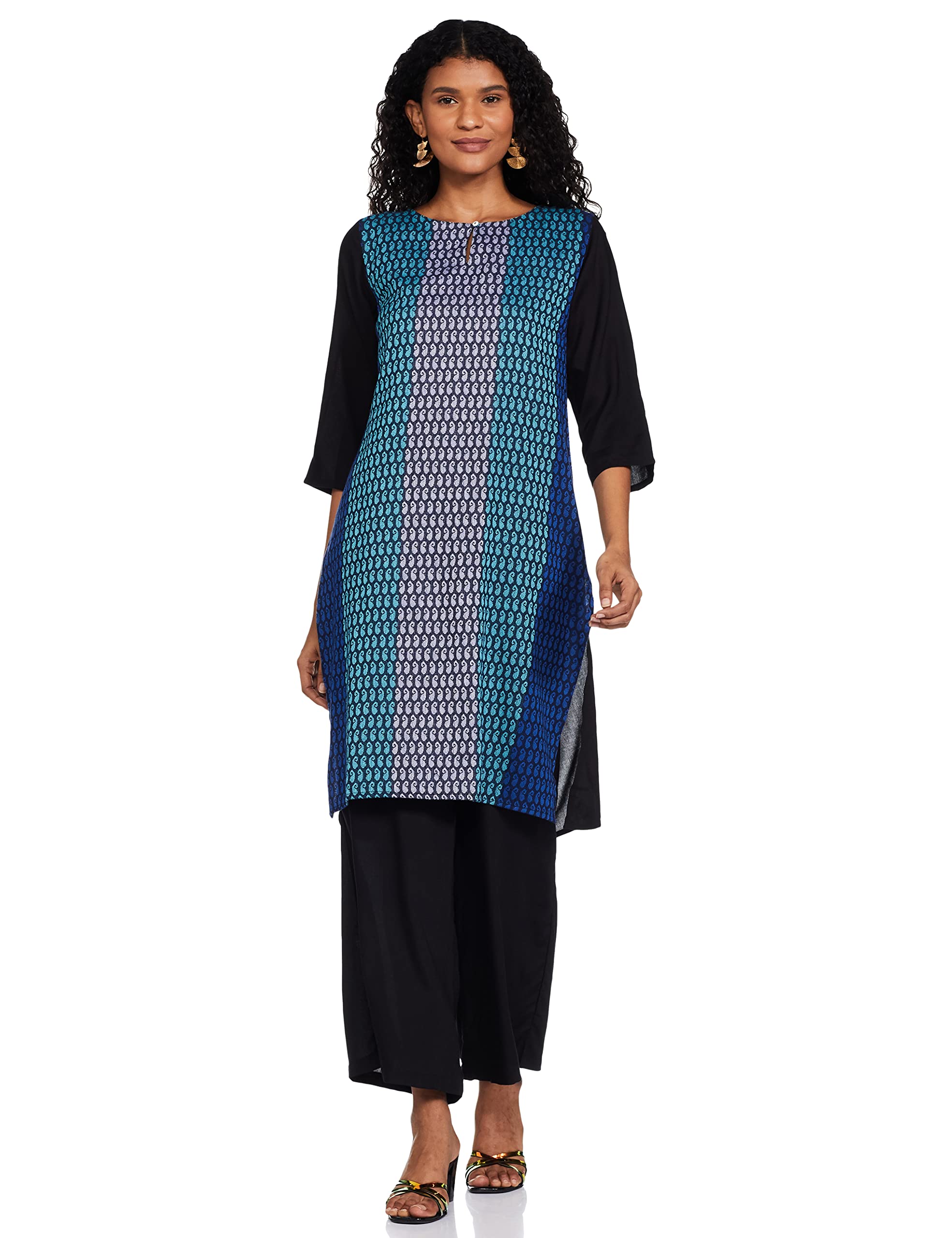 W For Woman Women'S Cotton Salwar Suit (21Fsws16222-78680_Blue_16)