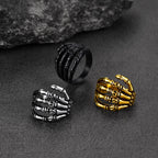 FaithHeart Halloween Accessories Skull Rings for Male Female Punk Jewelry