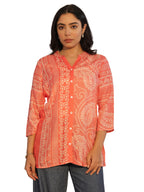 Libas Womens Printed Muslin Shirt Tunic For Women