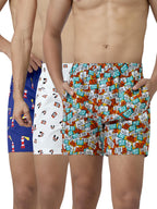 XYXX Mens Super Combed Cotton Remix Printed Boxers [Pack of 2] No-Marks Waistband, Comfort Stretch | Innerwear for Men in Colou