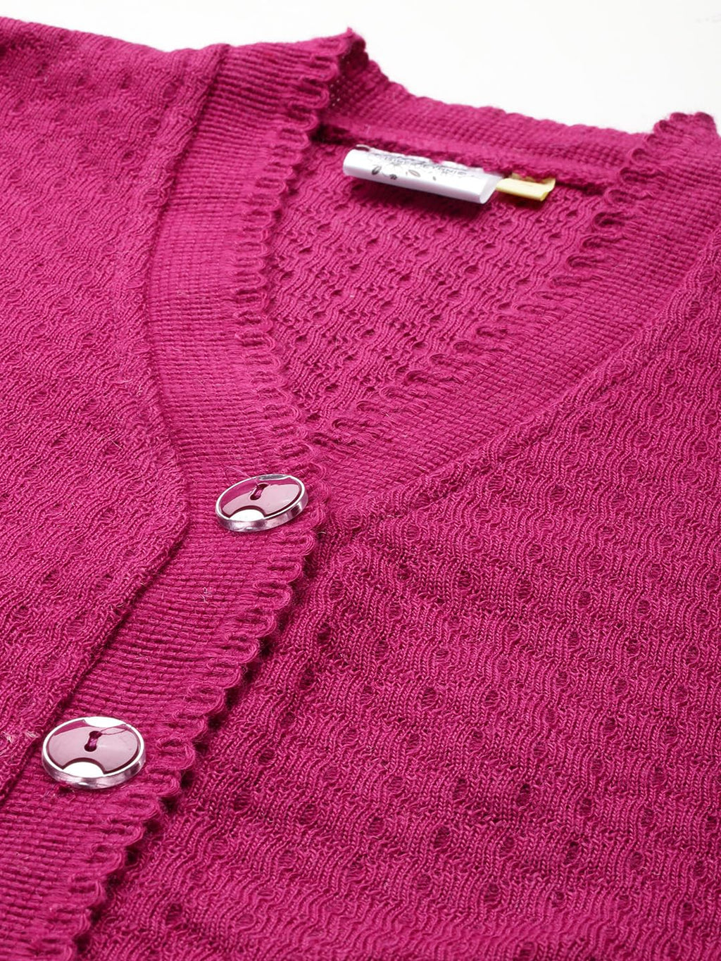 Aarika Womens Casual Wear Purple Colour Solid Woolen Cardigan (S-L)