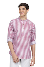 Be Active MenS Stripes Cotton Blend Short Kurta With Mandarin Collar || Short Kurta For Men Cotton || Stylish Short Kurta || Sh