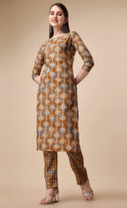 Fashion Basket Womens Cotton Printed Kurta Set (Fb-Es-E6023)