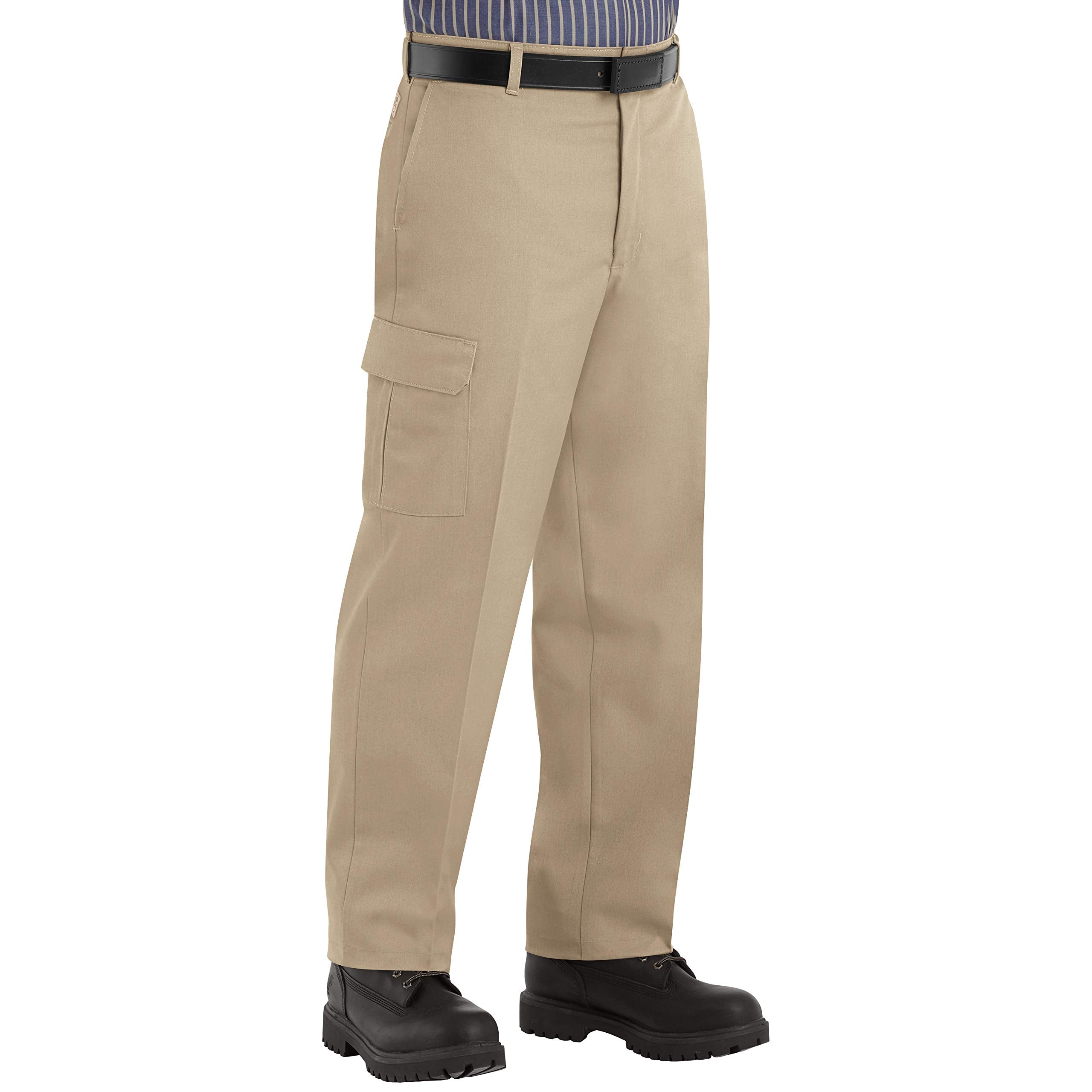 Red Kap PT88 Mens cargo Pant WSnaps-Khaki-38W x Unhemmed