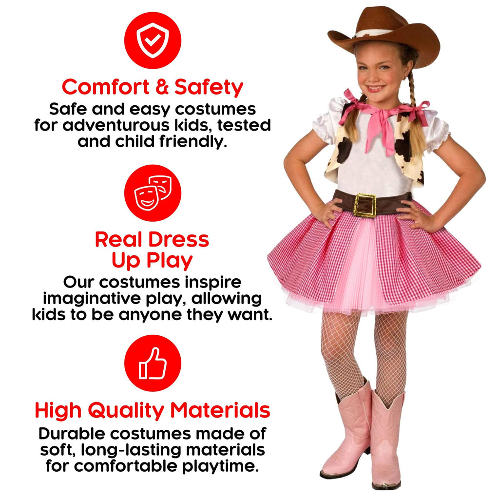 Morph Pink Cowgirl Costume for Girls, Cowgirl Halloween Costumes for Girls, Girls Cowgirl Outfits, Cowgirl Outfits for Girls, Co
