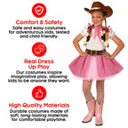 Morph Pink Cowgirl Costume for Girls, Cowgirl Halloween Costumes for Girls, Girls Cowgirl Outfits, Cowgirl Outfits for Girls, Co