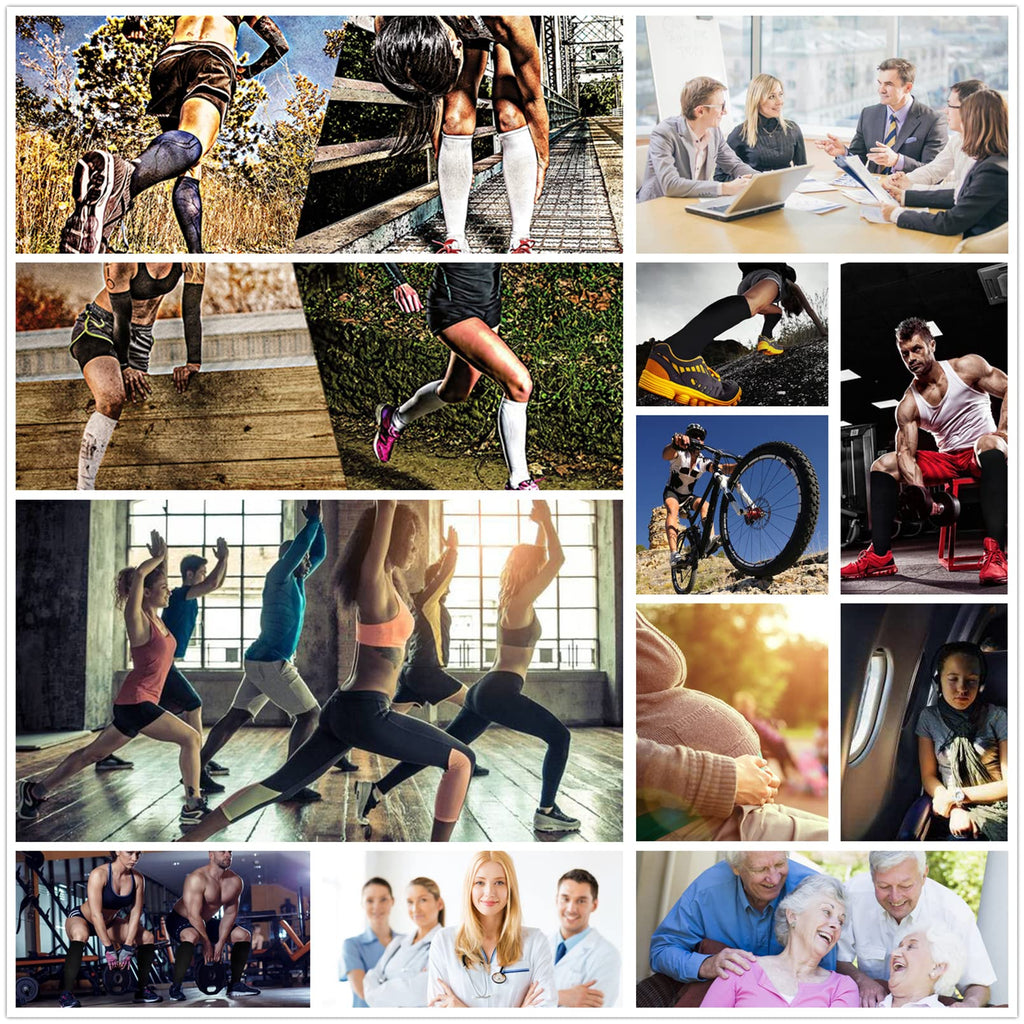 FEYHAY Copper Compression Socks (3 Pairs) 15-20 mmHg Circulation is Best Athletic & Daily for Men & Women, Running, Climbing (Sm