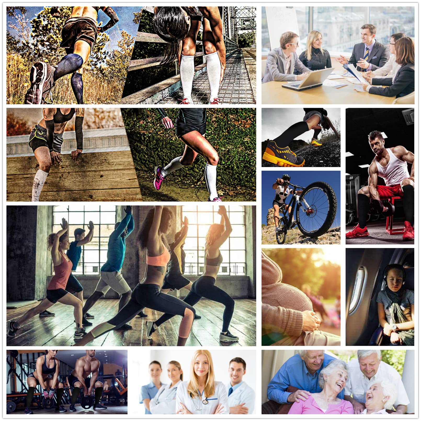 FEYHAY Copper Compression Socks (3 Pairs) 15-20 mmHg Circulation is Best Athletic & Daily for Men & Women, Running, Climbing (Sm