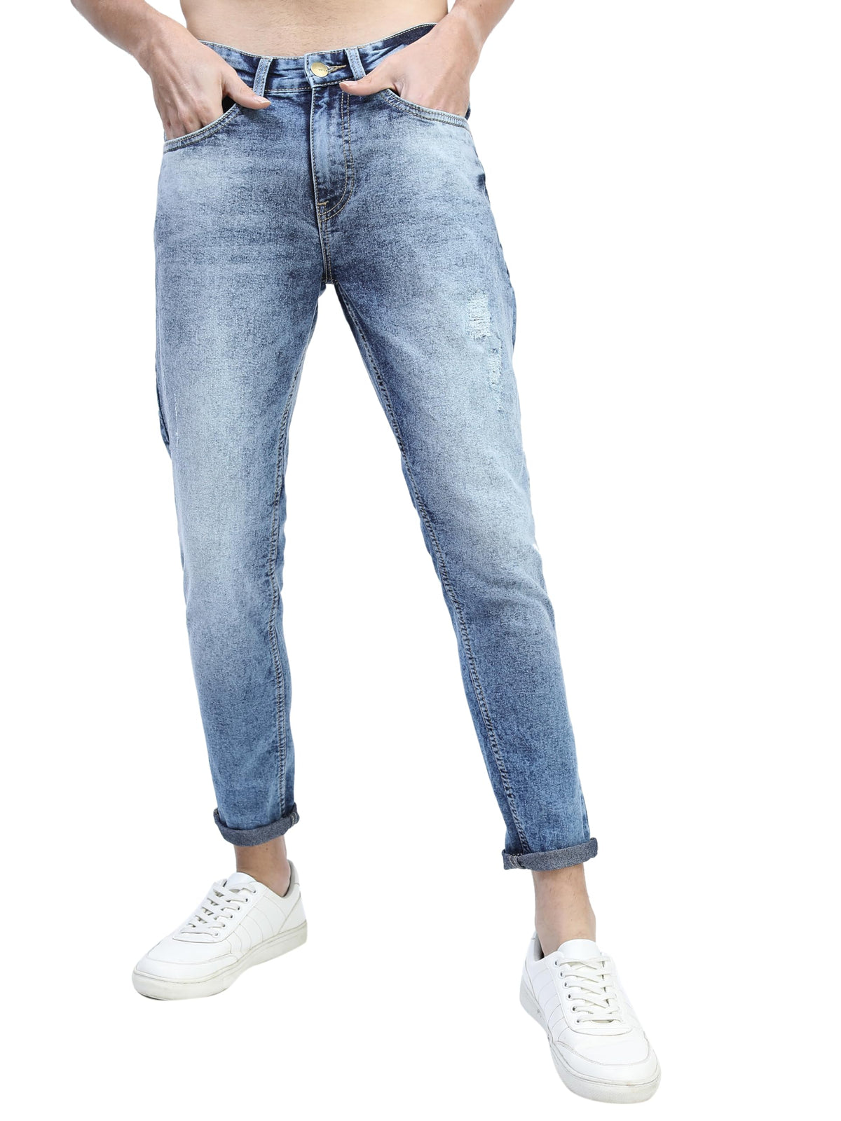 Ketch Mens Blue Slim Tapered Jeans