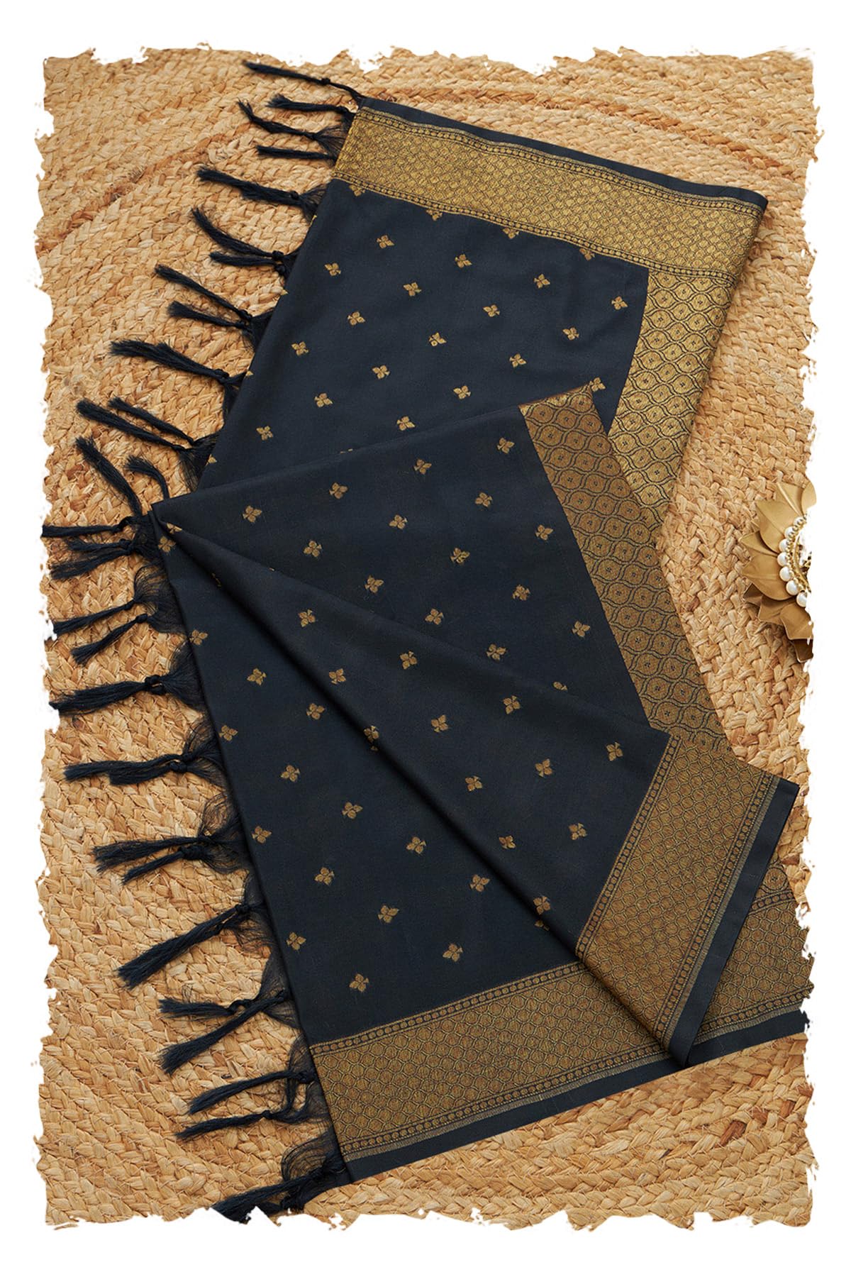 Soch Women Silk Blend Woven Design Dupatta with Zari Woven
