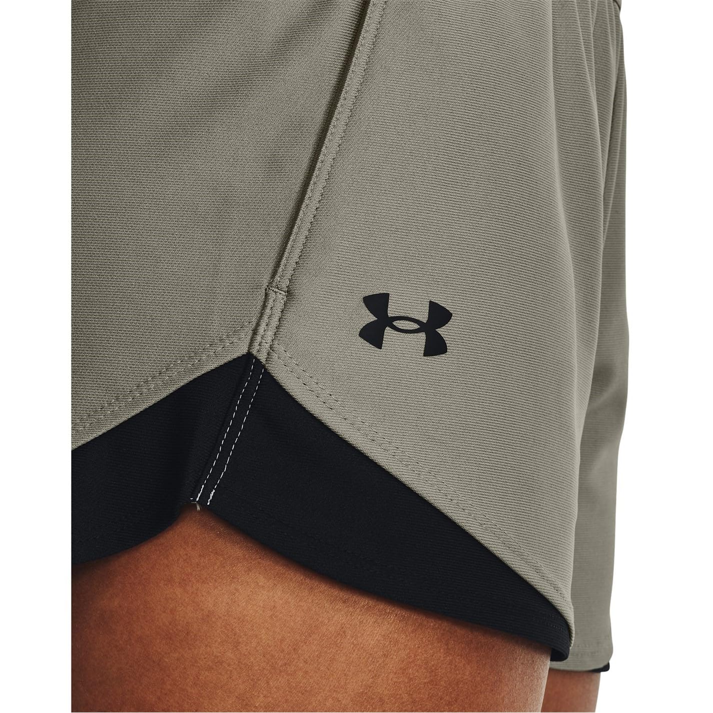 Under Armour Womens Play Up 3.0 Shorts, (504) Grove Green/Black/Black, X-Small