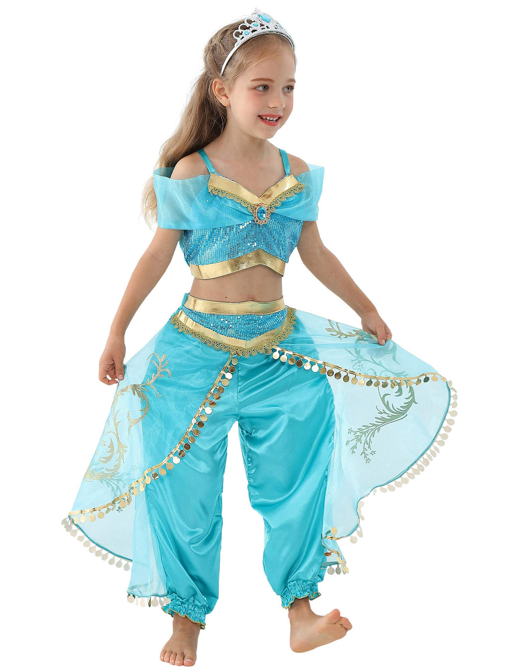 Dressy Daisy Toddler Girls Princess Dress Up with Headband Costumes Halloween Party Fancy Dress