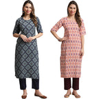 Tee Projekt Printed Crepe Kurti & Pant Set For Women Festival Wear For Women