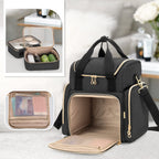 LUXJA Travel Makeup Bag with 2 Removable Cases, Cosmetic Bag with Multiple Storage Sections (Patent Pending)
