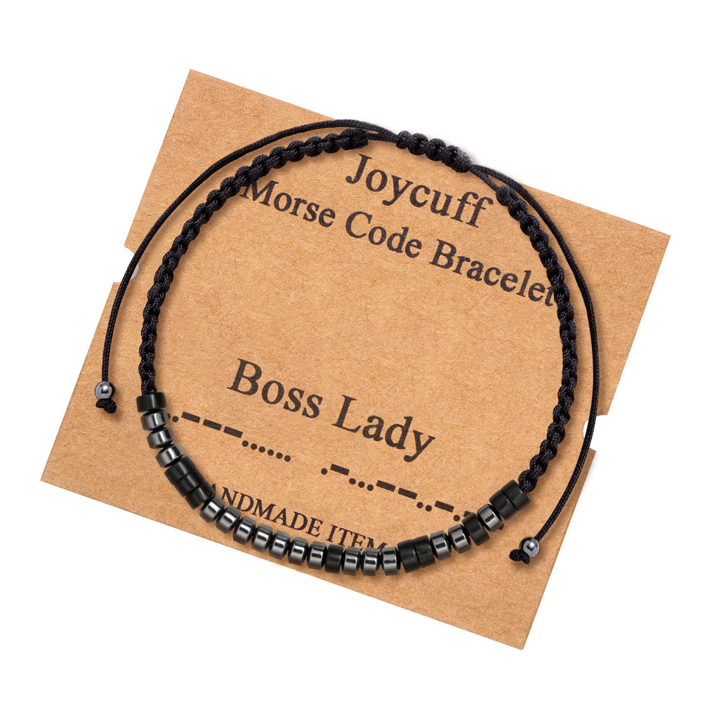 Morse Code Bracelets for Women Unique Trendy Christmas Thanksgiving Day Gifts for Mom Aunt Wife Nurse Grandma Daughter Best Frie