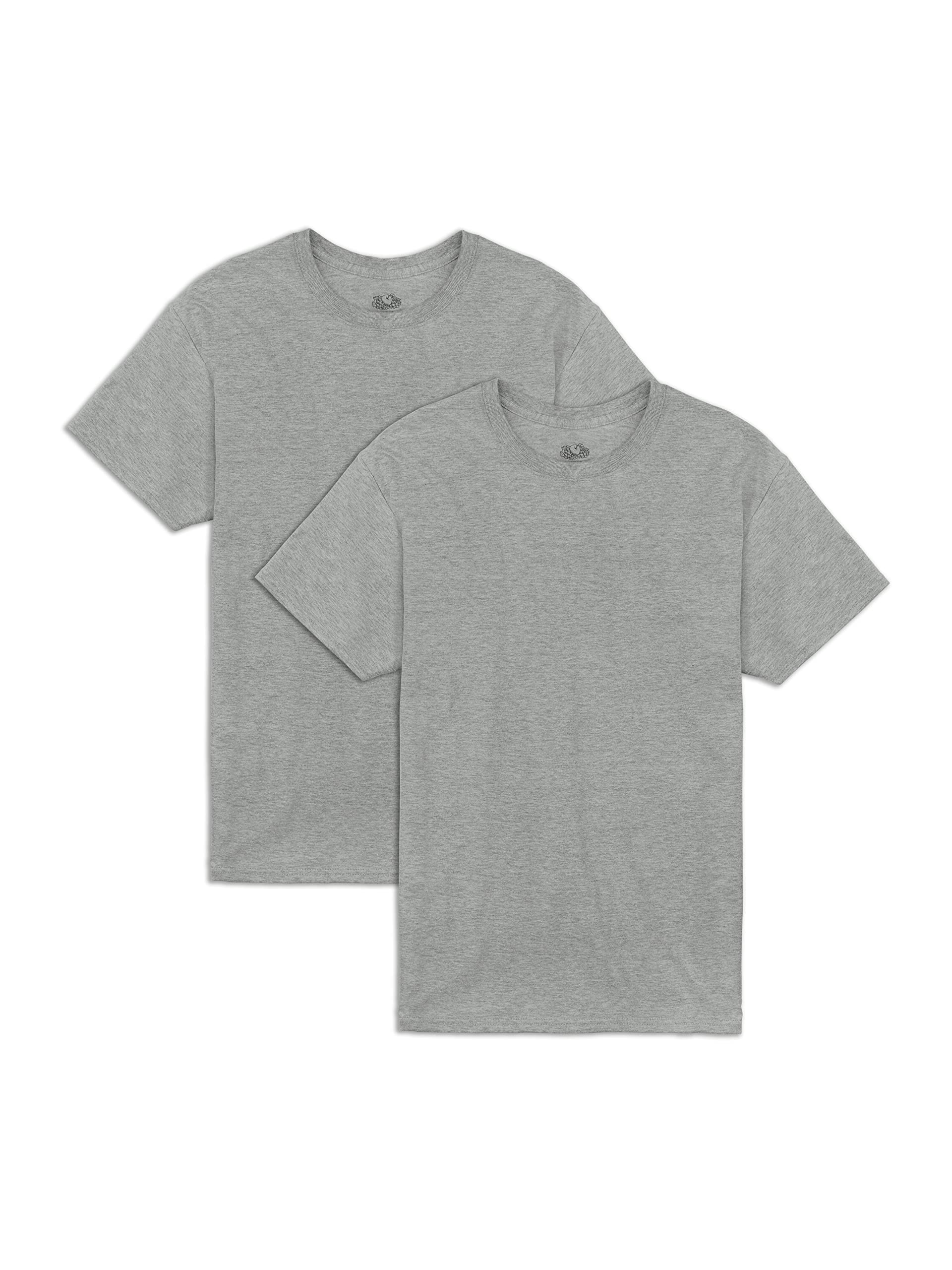 Fruit of the Loom Men's Eversoft Cotton T-Shirts (S-4XL), Crew-2 Pack-Grey Heather, XX-Large
