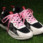 Puzeam Upgrade Tight Weave Flat Shoelaces 28 Colors 5/16 Wide Shoe Laces for Sneakers-Pink-150