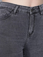 Kotty WomenS High Rise Cotton Lycra Blend Ankle Length Slim Fit Jeans
