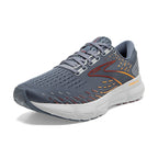 Brooks Men's Glycerin 20 Neutral Running Shoe - Grey/Chili Oil/Orange - 12 Medium
